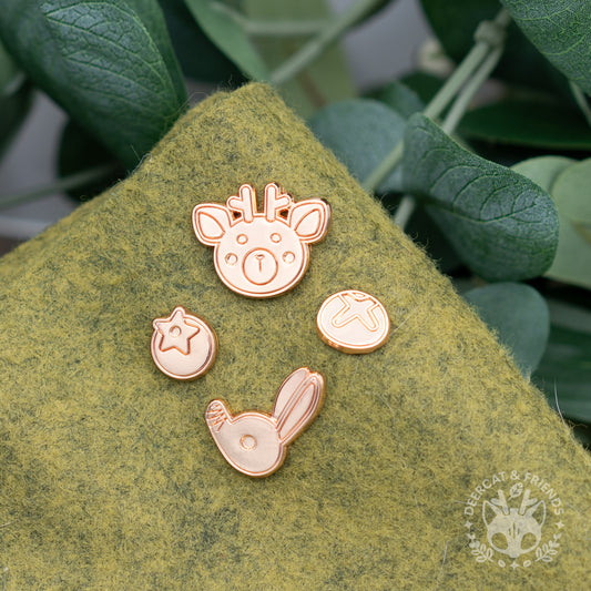 Mini Rose Gold Enamel Pins