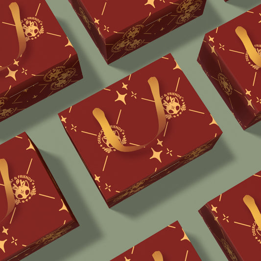 Gift Paper Bags with Ribbon Handles