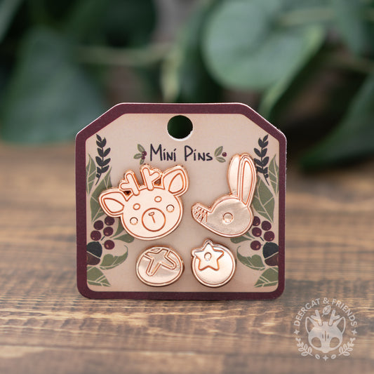Mini Rose Gold Enamel Pins