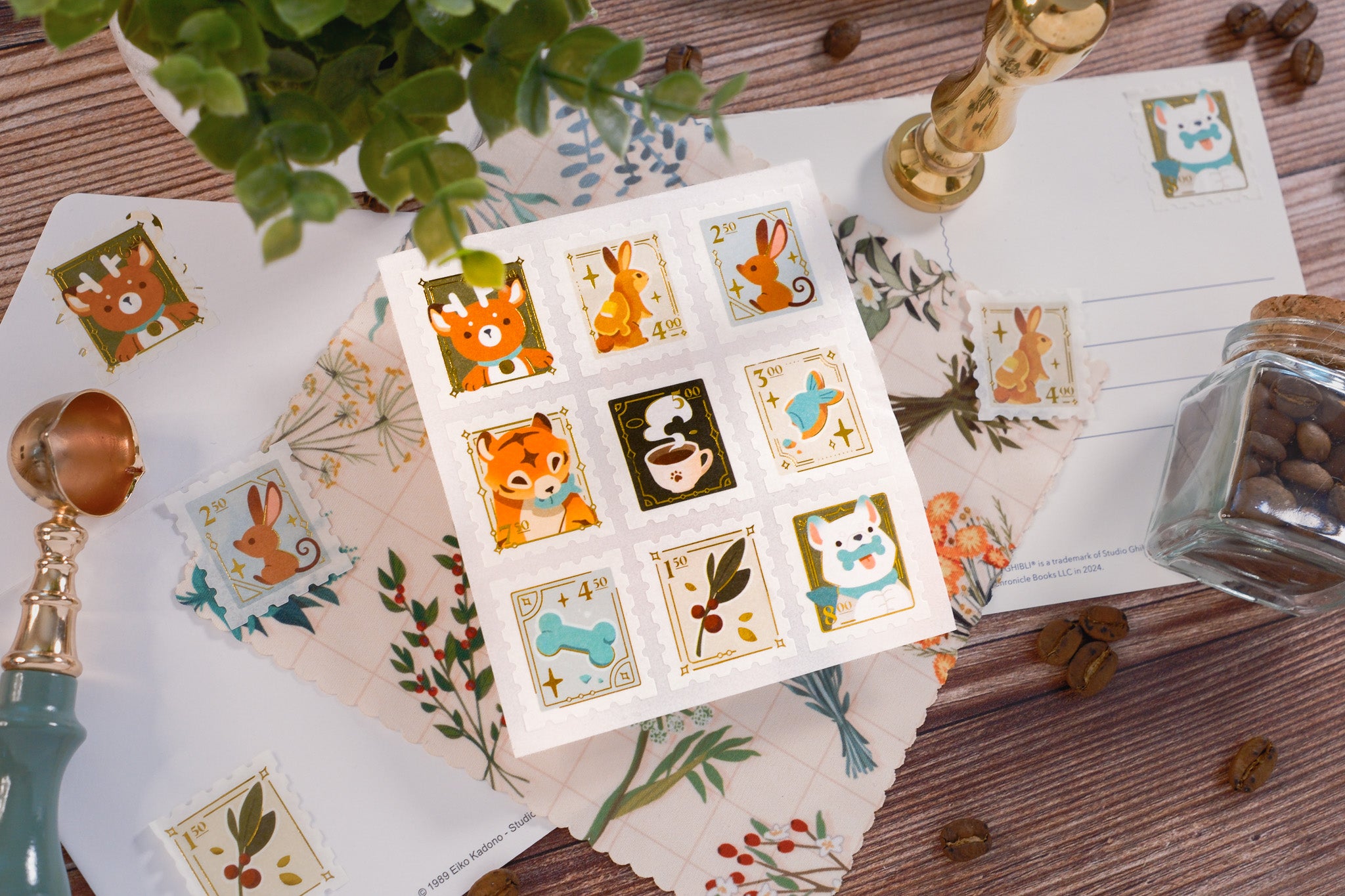 Washi & Gold Foil Stamp Stickers