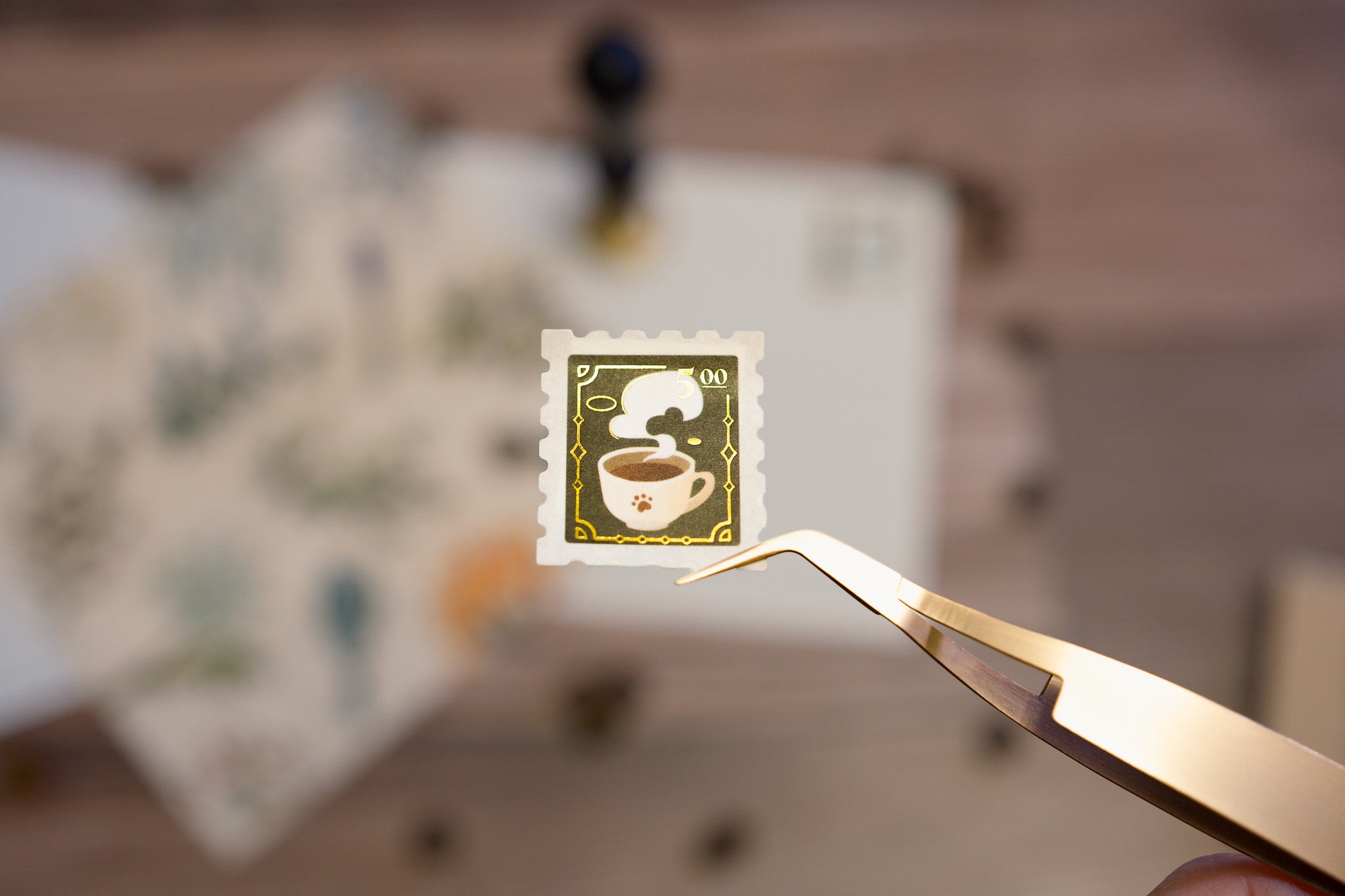 Washi & Gold Foil Stamp Stickers