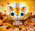Load image into Gallery viewer, DeerCat Vinyl Toy - Series 2— Harvest Tiger - LARGE EDITION

