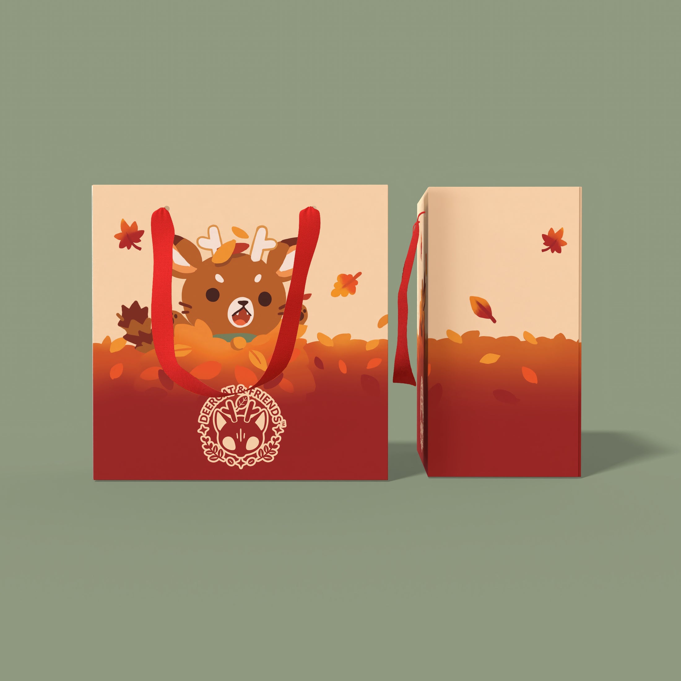Gift Paper Bags with Ribbon Handles