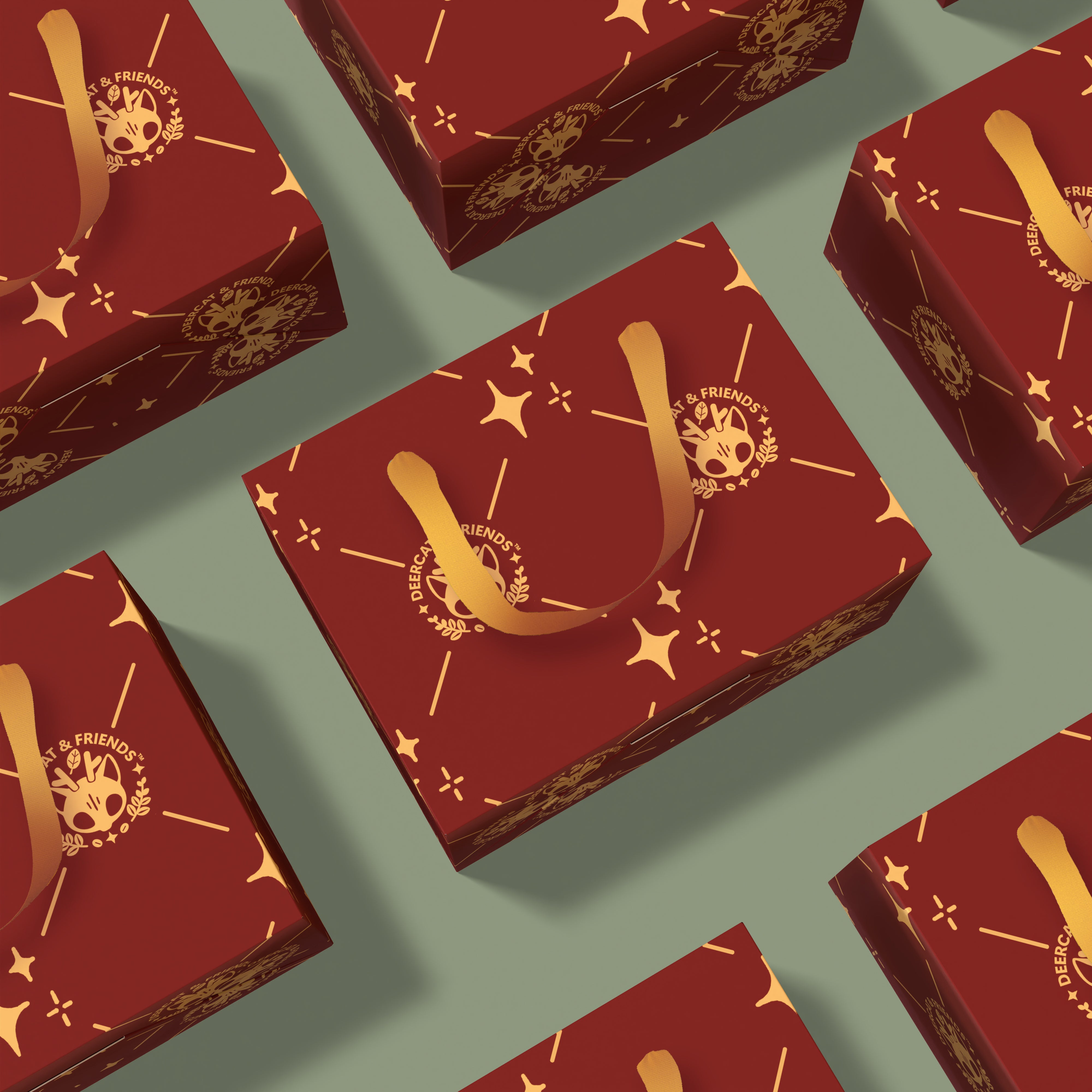 Gift Paper Bags with Ribbon Handles