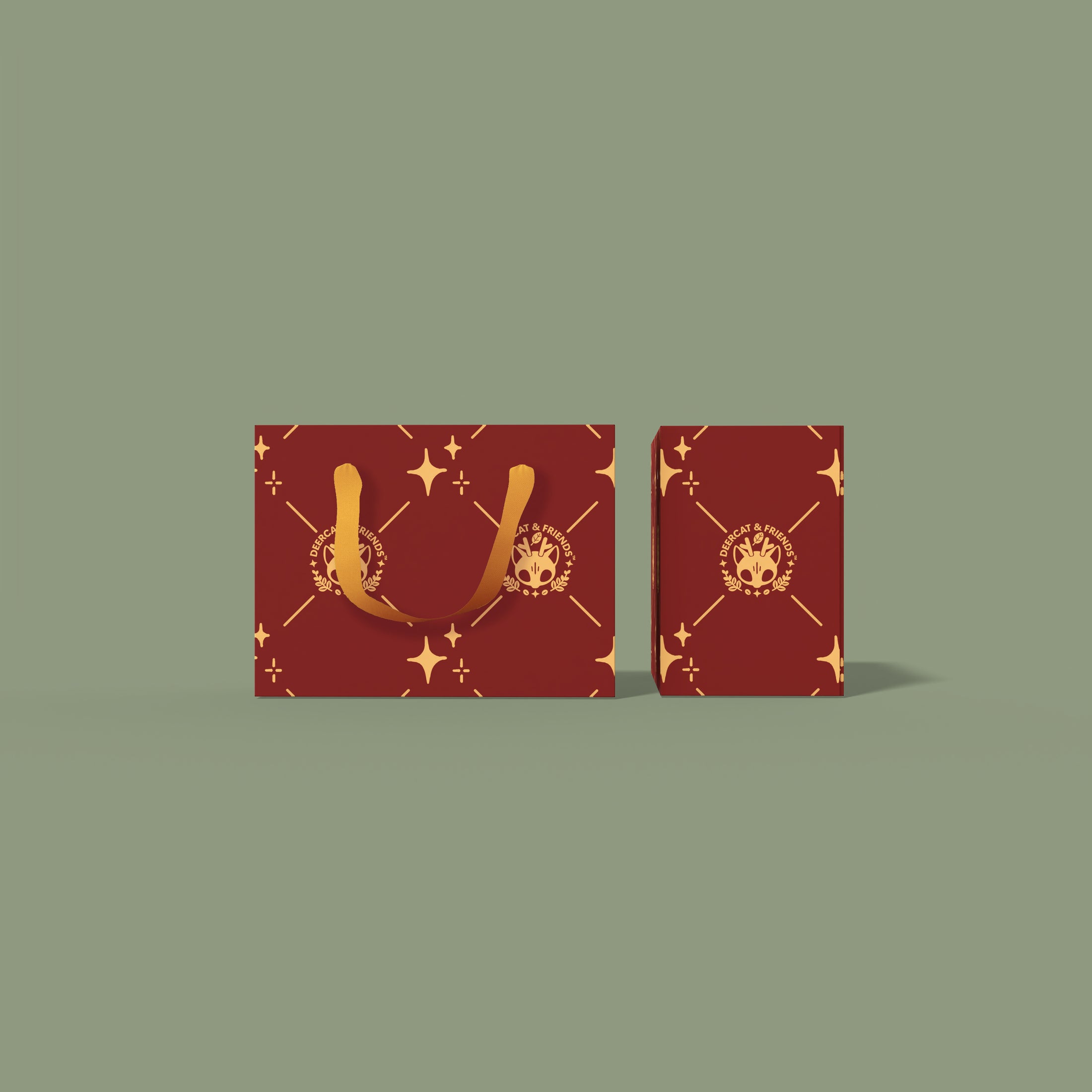 Gift Paper Bags with Ribbon Handles