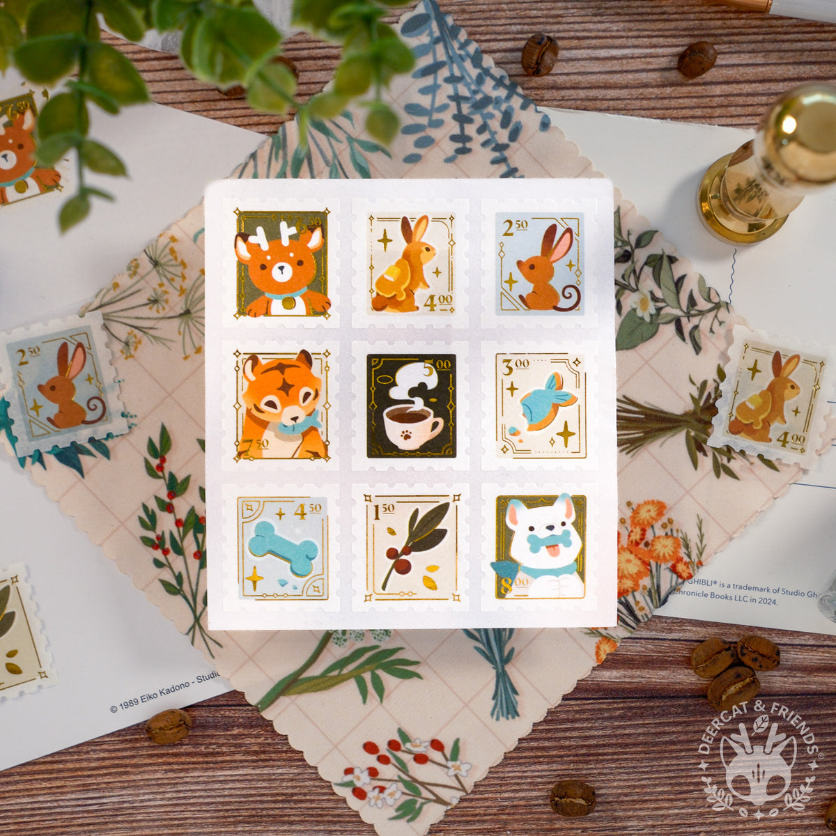 Washi & Gold Foil Stamp Stickers