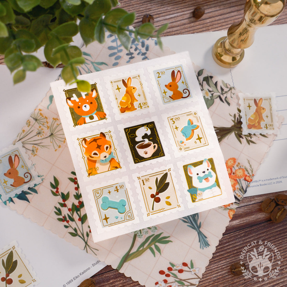 Washi & Gold Foil Stamp Stickers